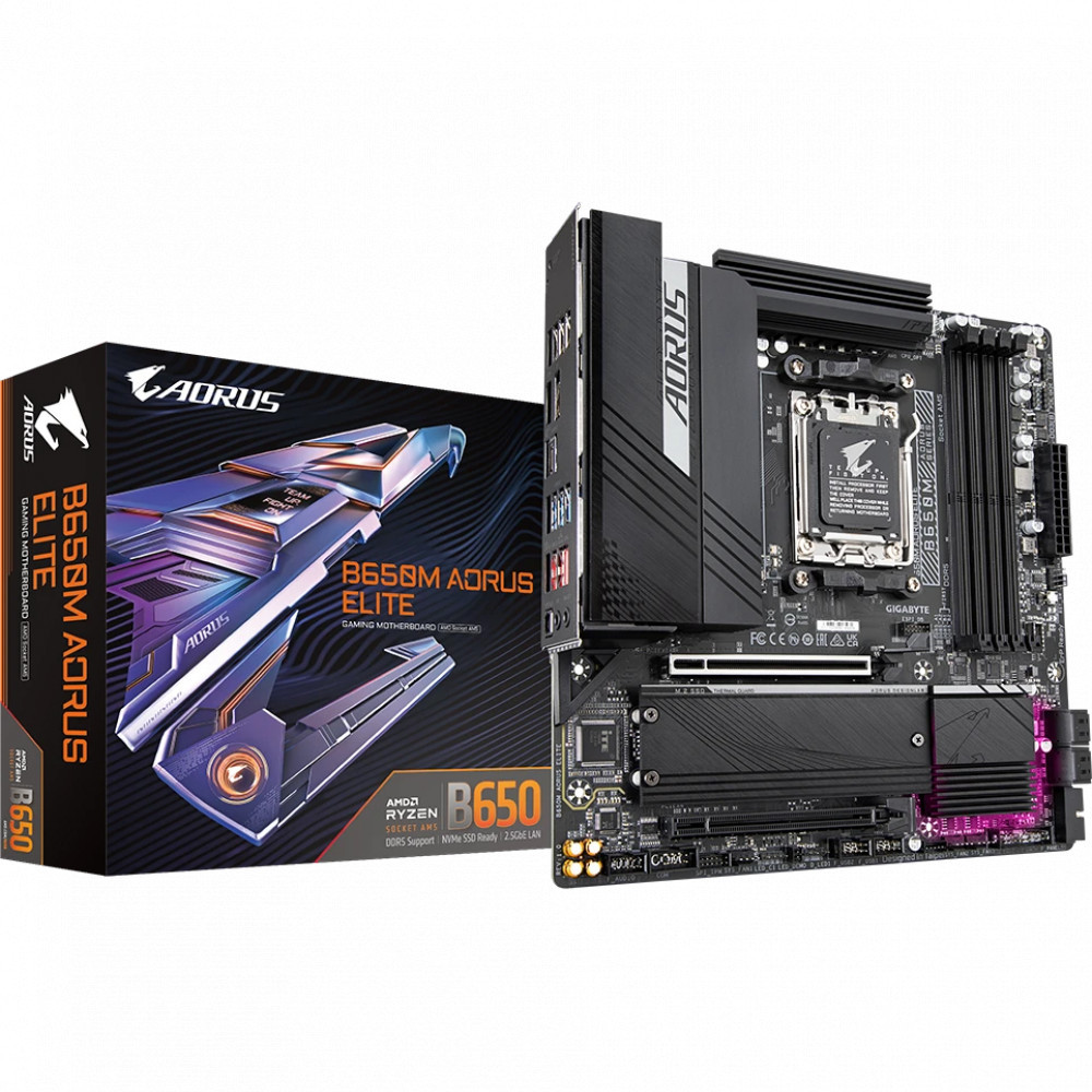 Материнская плата Gigabyte B650M AORUS ELITE B650M Aorus Elite rev. 1.3 Micro-ATX, AMD AM5 - миниатюра 10