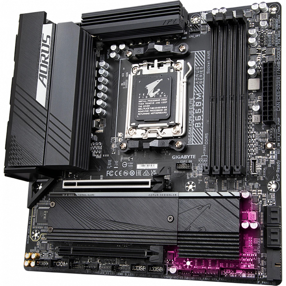 Материнская плата Gigabyte B650M AORUS ELITE B650M Aorus Elite rev. 1.3 Micro-ATX, AMD AM5 - миниатюра 8