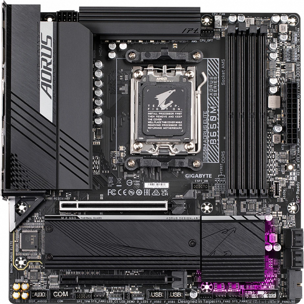 Материнская плата Gigabyte B650M AORUS ELITE B650M Aorus Elite rev. 1.3 Micro-ATX, AMD AM5 - миниатюра 6