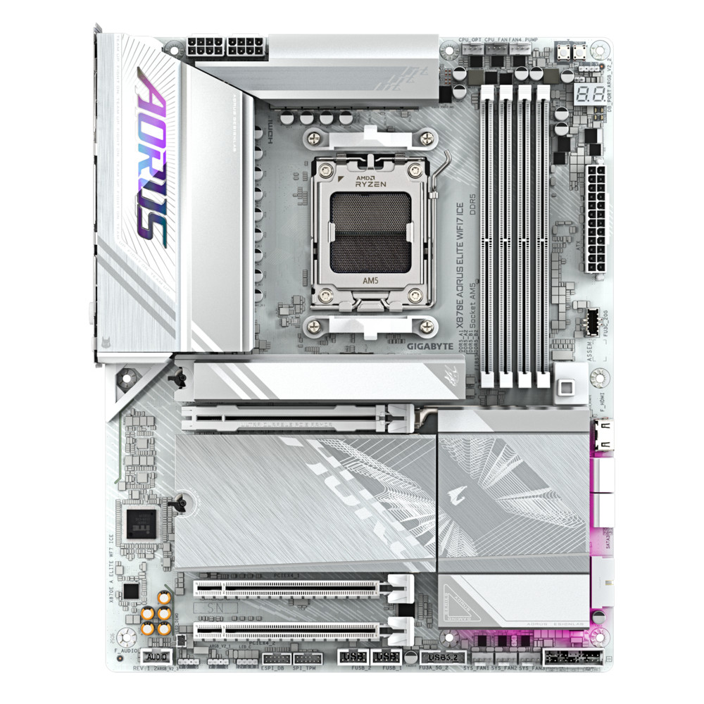 Материнская плата Gigabyte X870E Aorus Elite WIFI7 Ice rev. 1.2 ATX, AMD AM5 - миниатюра 7