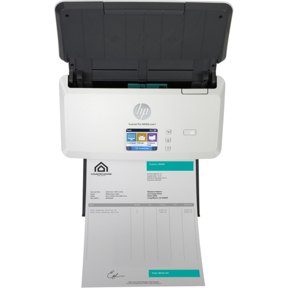 Протяжный сканер HP ScanJet Pro N4000 snw1 6FW08A A4, CIS - миниатюра 9