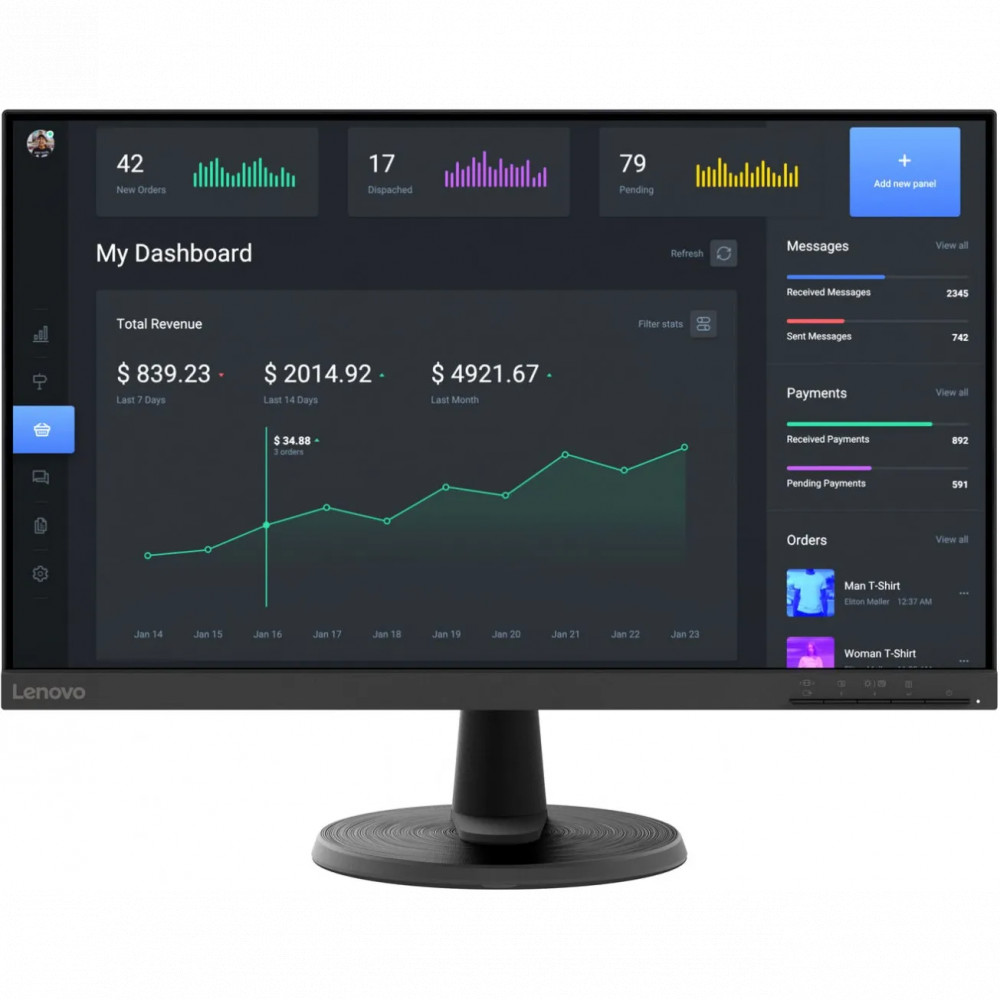 Монитор Lenovo C24-40 63DCKAT6EU 23.8 ", VA, Full HD 1920x1080 (16:9), 75 Гц - миниатюра 6