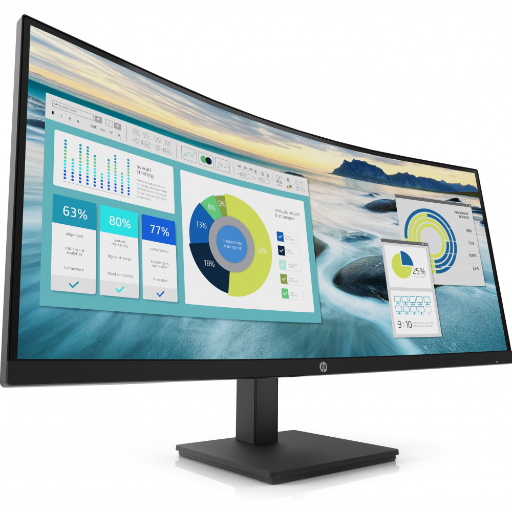 Монитор HP P34hc G4 Curved Monitor 21Y56AA#ABB 34 ", VA, Ultra-Wide QHD 3440x1440 (21:9), 60 Гц - миниатюра 6