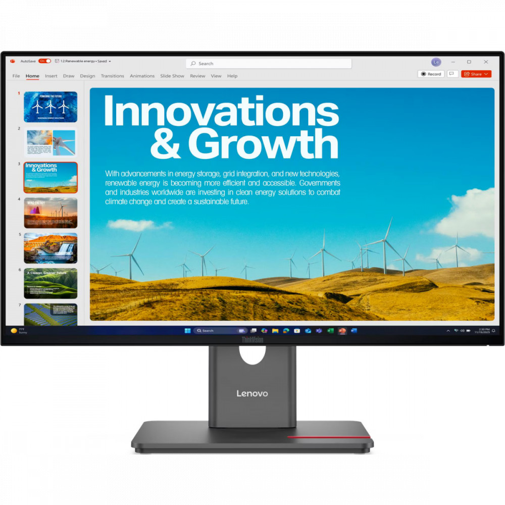Монитор Lenovo P24QD-40 64B1GAR1CB 23.8 ", IPS, Quad HD 2560x1440 (16:9), 120 Гц - миниатюра 6