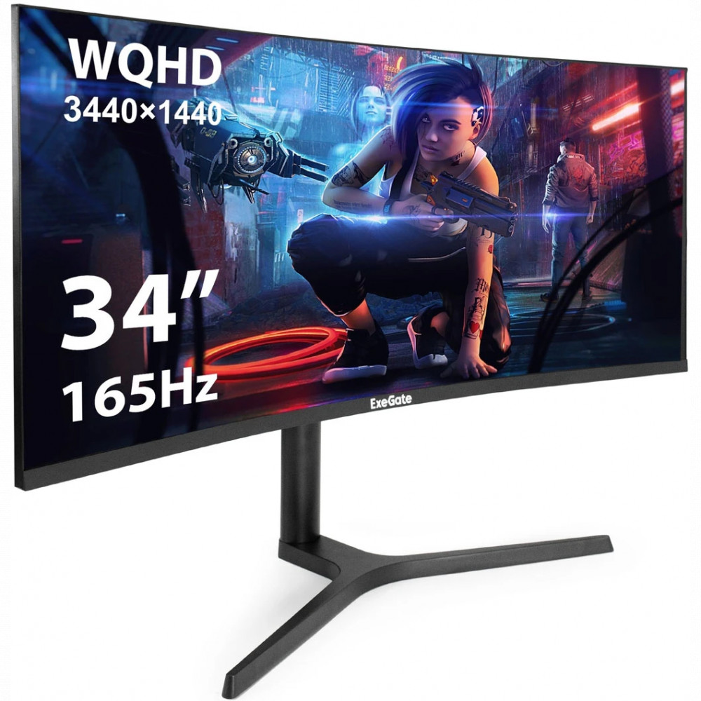 Монитор ExeGate Combat EC3407TA EX299467RUS 34 ", VA, Ultra-Wide QHD 3440x1440 (21:9), 165 Гц - миниатюра 5