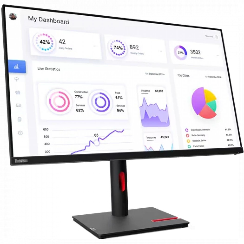 Монитор Lenovo T32p-30 63D2GAS1CB 31.5 ", IPS, 4K UHD 3840x2160 (16:9), 60 Гц - миниатюра 7