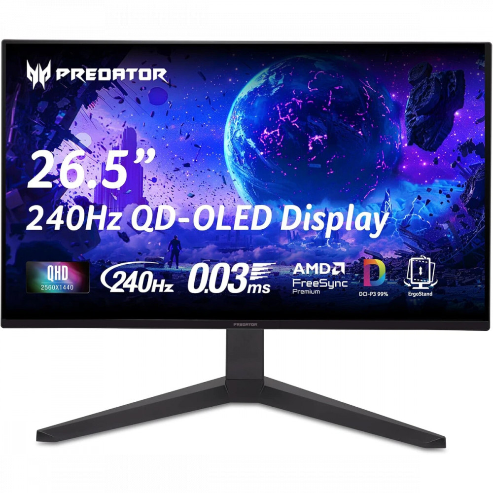 Монитор Acer Predator X27UW1bmiipprx UM.GXXCD.103 26.5 ", QD-OLED, Quad HD 2560x1440 (16:9), 240 Гц - миниатюра 7