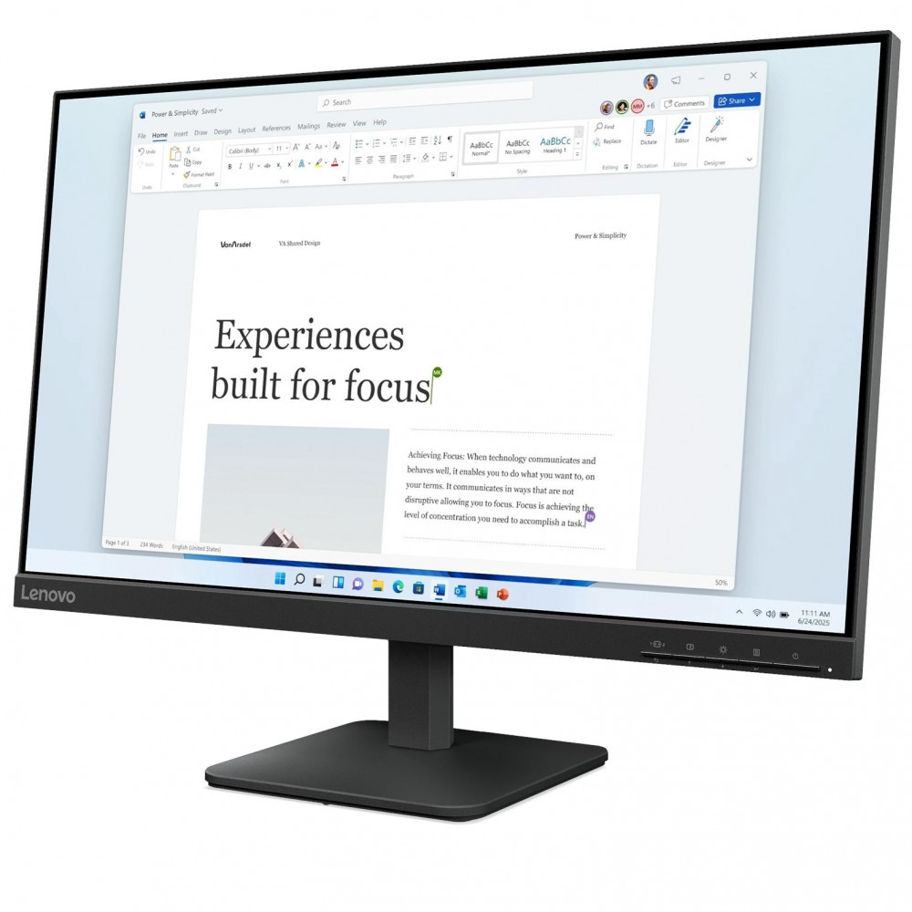 Монитор Lenovo L24-4e 68C2KAC1EU 23.8 ", IPS, Full HD 1920x1080 (16:9), 100 Гц - миниатюра 8
