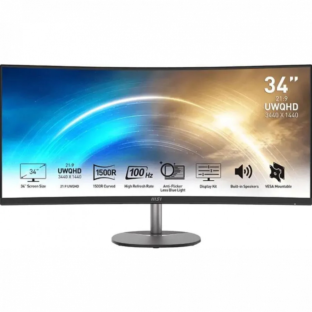 Монитор MSI Pro MP341CQ 9S6-3PB2CT-041 34 ", VA, Ultra-Wide QHD 3440x1440 (21:9), 100 Гц - миниатюра 6