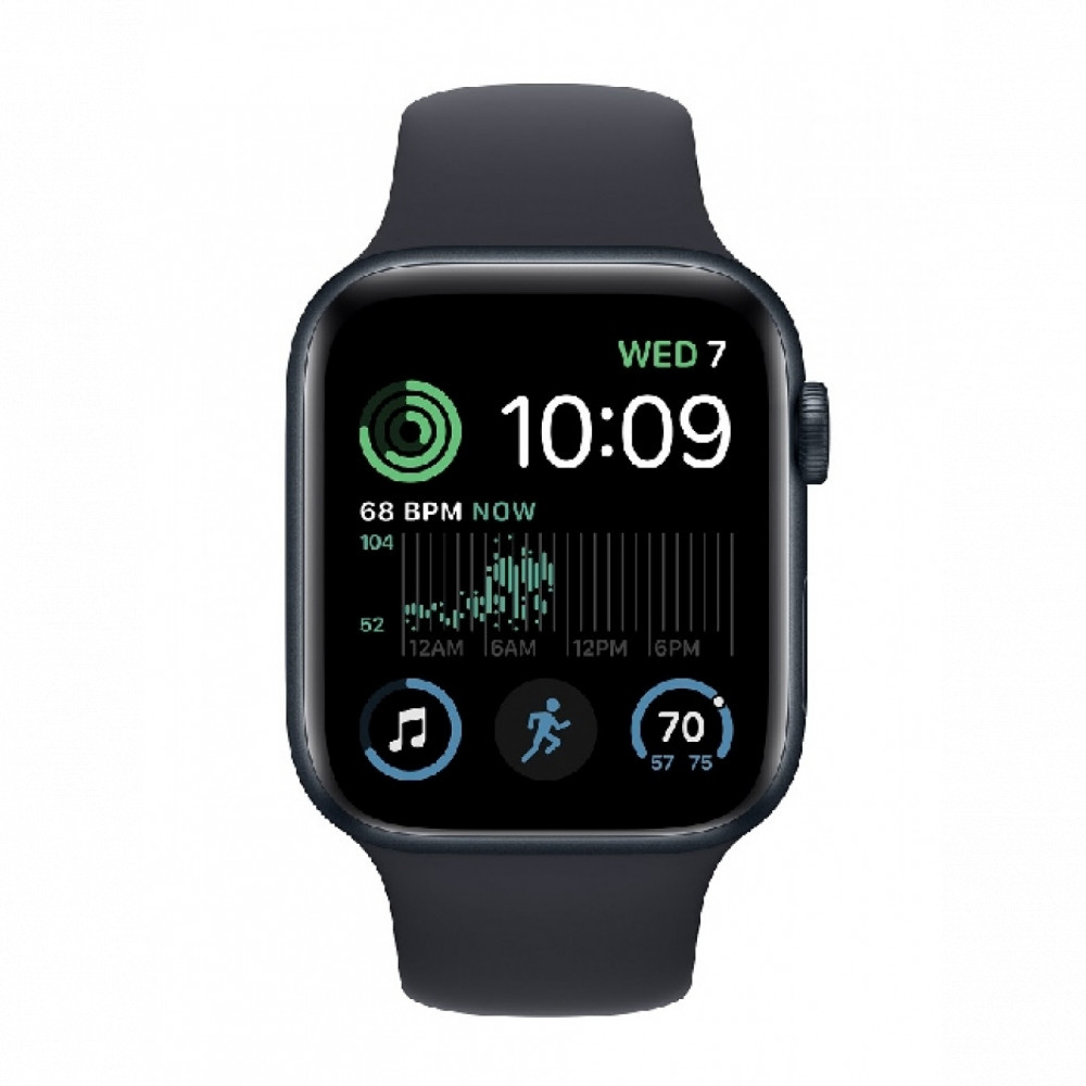 Apple Watch SE GPS 44mm Midnight Aluminium Case with, Midnight Sport Band MNK03GK/A Смарт-часы - миниатюра 4