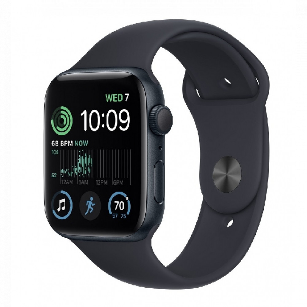 Apple Watch SE GPS 44mm Midnight Aluminium Case with, Midnight Sport Band MNK03GK/A Смарт-часы - миниатюра 3