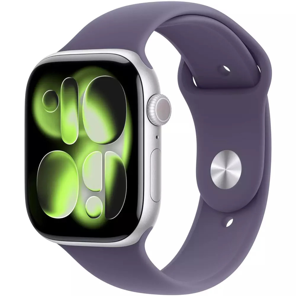 Apple Watch Series 11 GPS 46mm Silver Aluminium Case with Purple Fog Sport Band - S/M MEV94RK/A Смарт-часы - миниатюра 4