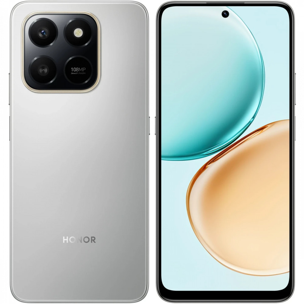Смартфон Honor X7d 8/256Gb Meteor Silver 5109BXJU 256 Гб, 8 Гб - миниатюра 6