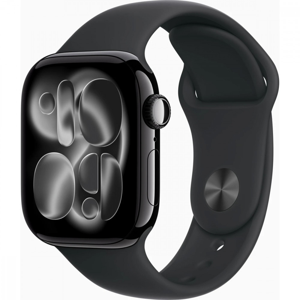 Apple Watch Series 11 42mm Jet Black Aluminium Case With Black Sport Band M/L MEQU4X/A Смарт-часы - миниатюра 4