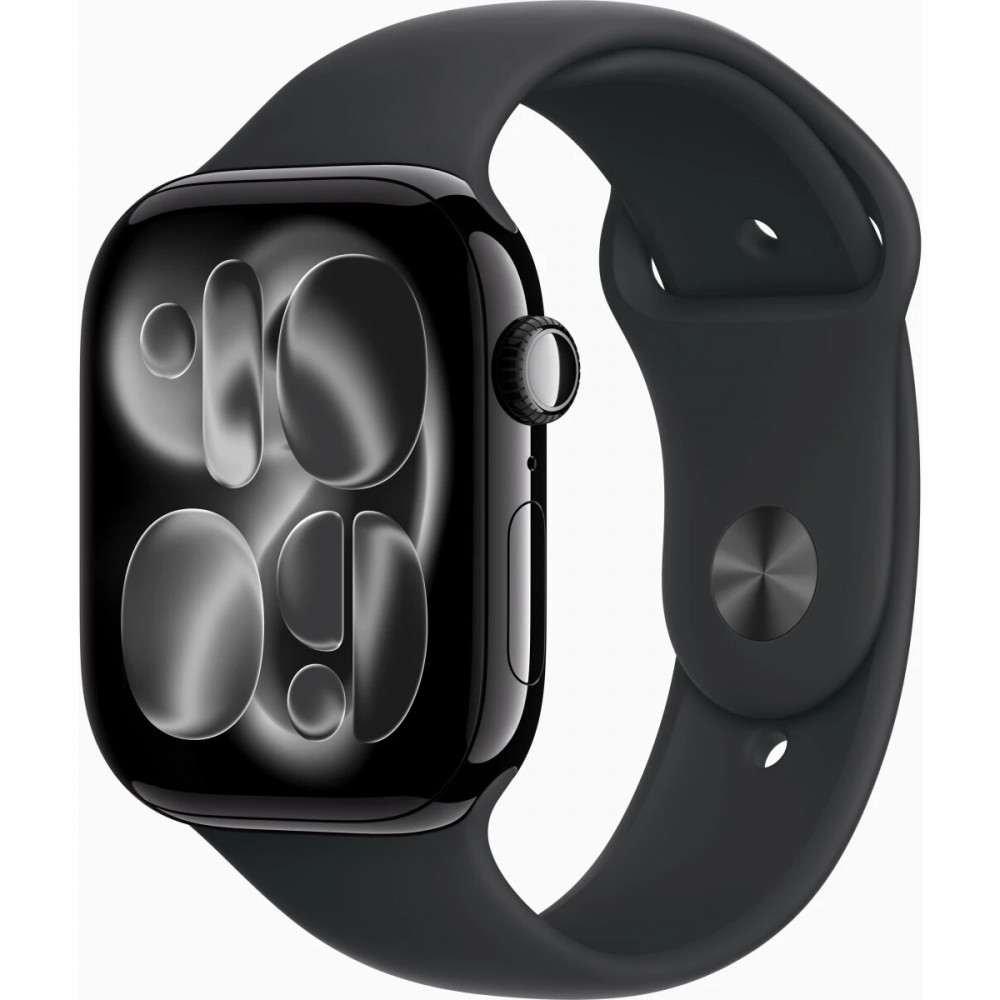 Apple Watch Series 11 46mm Jet Black Aluminium Case With Black Sport Band S/M MEUW4X/A Смарт-часы - миниатюра 4