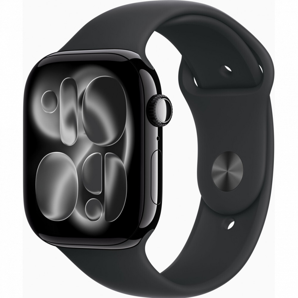 Apple Watch Series 11 46mm Jet Black Aluminium Case With Black Sport Band S/M MEUW4ET/A Смарт-часы - миниатюра 4