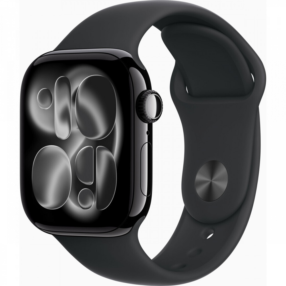 Apple Watch Series 11 42mm Jet Black Aluminium Case With Black Sport Band M/L MEQU4X/A CN Смарт-часы - миниатюра 4