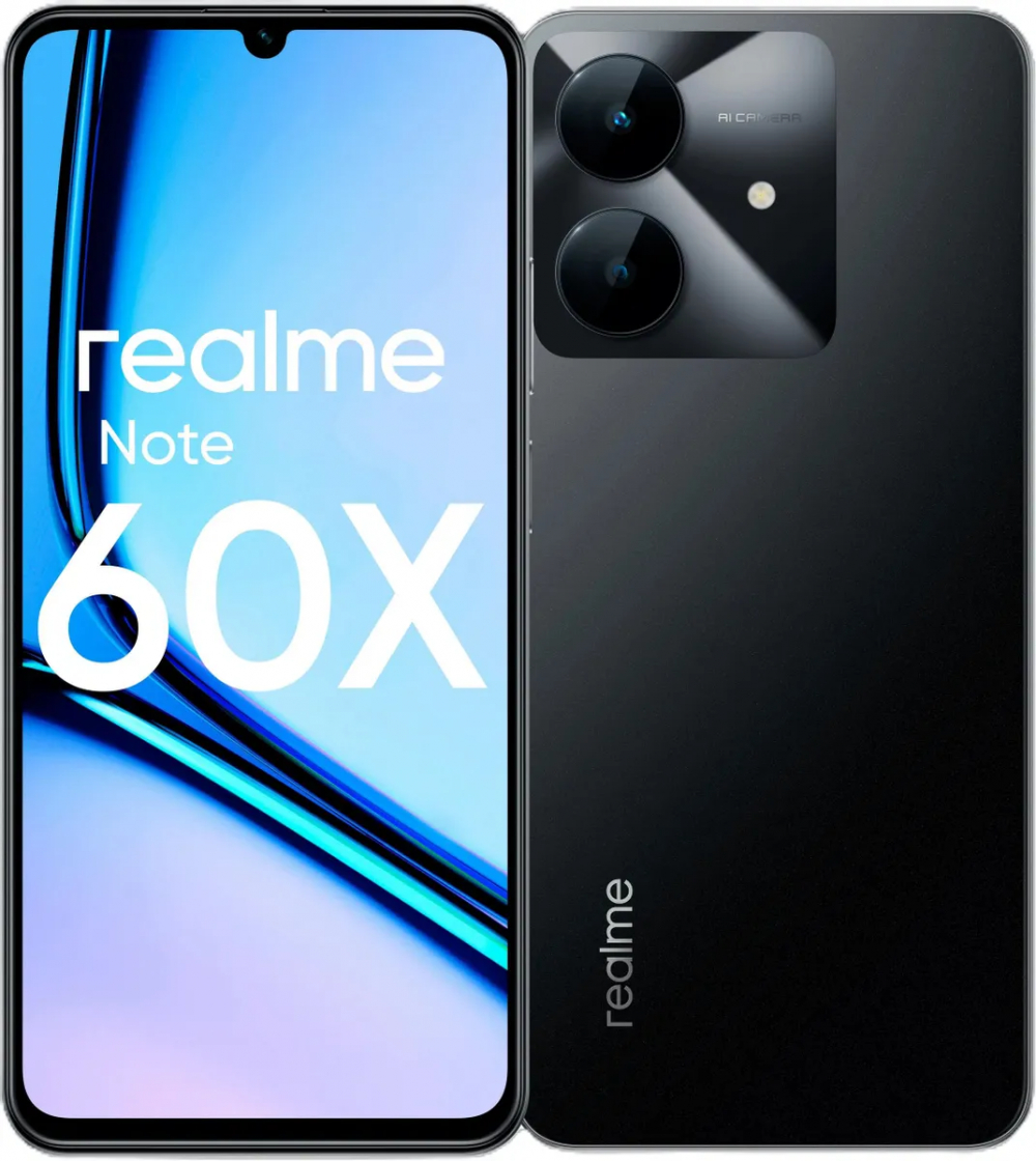 Смартфон REALME Note 60х (3/64Gb) черный 6941764448933 64 Гб, 3 Гб - миниатюра 6