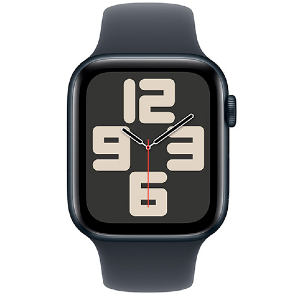 Apple Watch SE 2024 GPS 44mm Midnight Aluminium Case with Midnight Sport Band MXE73QI/A Смарт-часы - миниатюра 3