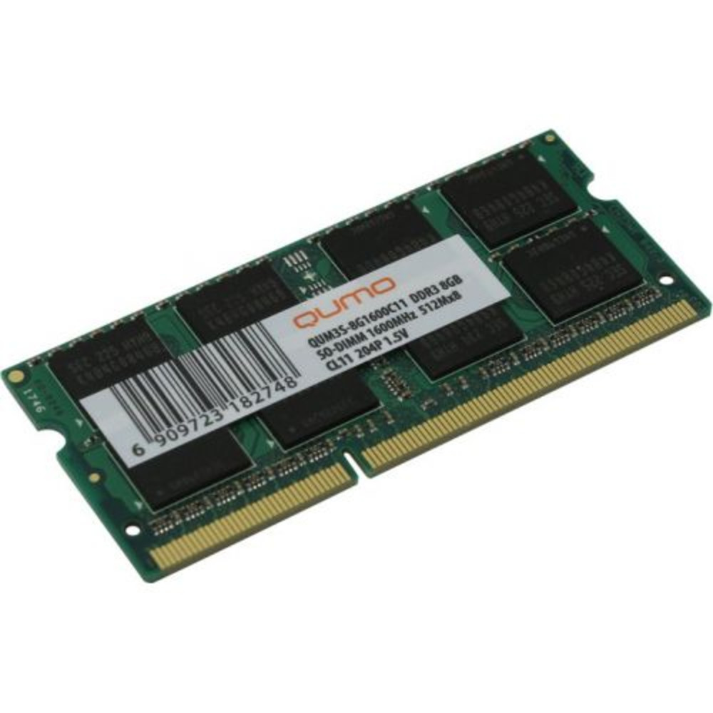 ОЗУ Qumo DDR3 SODIMM 8GB QUM3S-8G1600C11R SO-DIMM, DDR3, 8 Гб, 1600 МГц - миниатюра 2