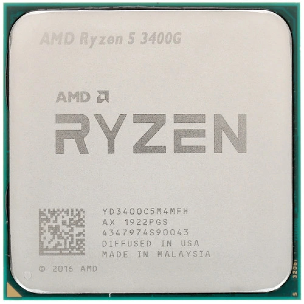 Процессор AMD Ryzen 5 3400G YD3400C5M4MFH 3.7 ГГц, 4 МБ, OEM
