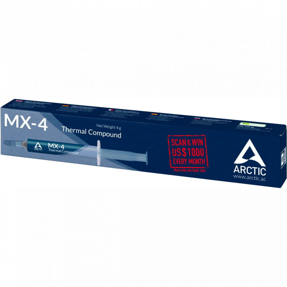 Система охлаждения ARCTIC MX-4 4 грамма 8,5 Вт/мК ACTCP00002B Термопаста - миниатюра 4