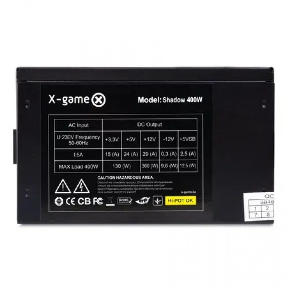Блок питания X-Game Shadow 400W 400 Вт - миниатюра 6