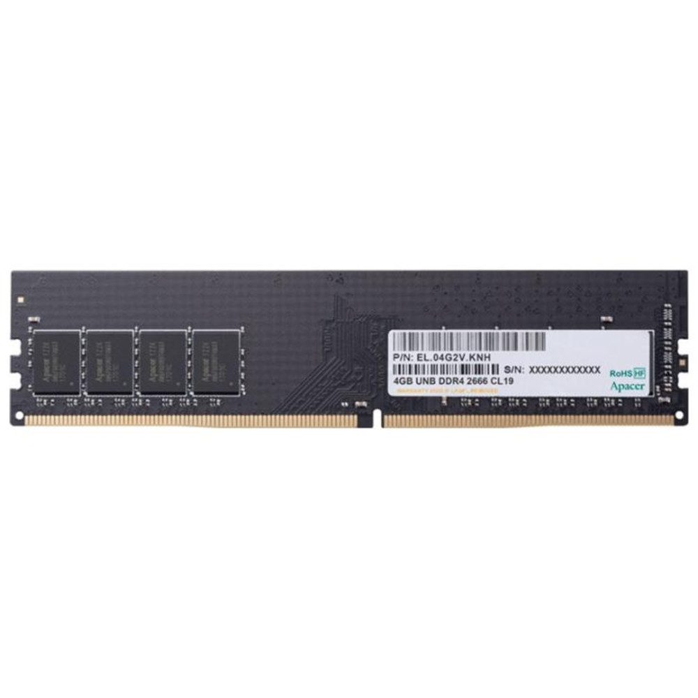 ОЗУ Apacer DDR4 DIMM 4GB EL.04G2V.KNH DIMM, DDR4, 4 Гб, 2666 МГц - миниатюра 2