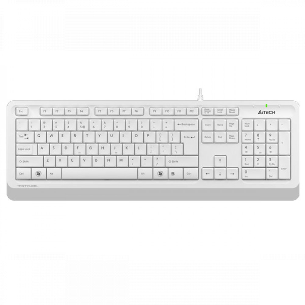 Клавиатура A4Tech Клавиатура Fstyler FK10 FK10 WHITE Проводная, USB - миниатюра 5