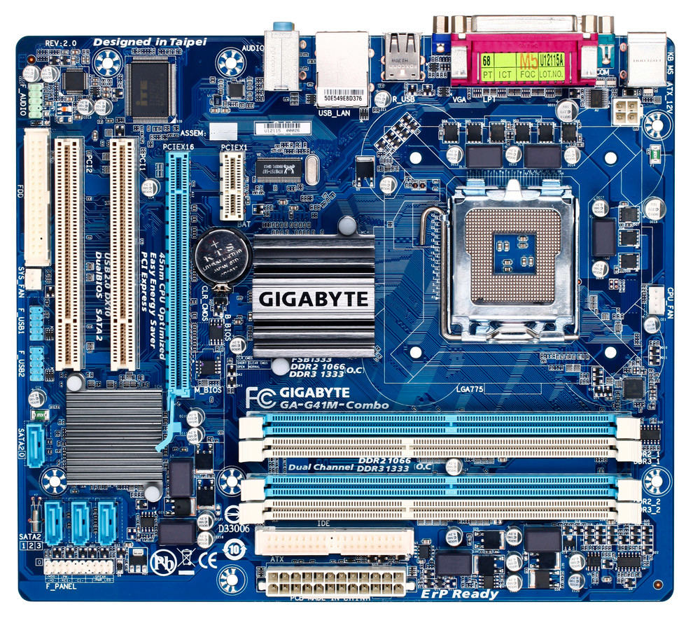Материнская плата Gigabyte GA-G41M-COMBO-GQ Micro-ATX - миниатюра 2