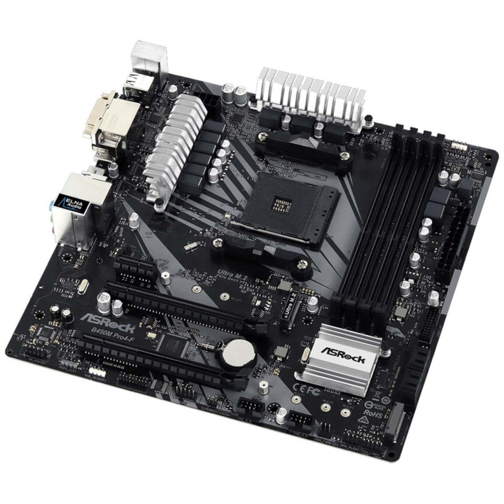 Материнская плата ASRock B450M PRO4-F Micro-ATX, AMD AM4 - миниатюра 9