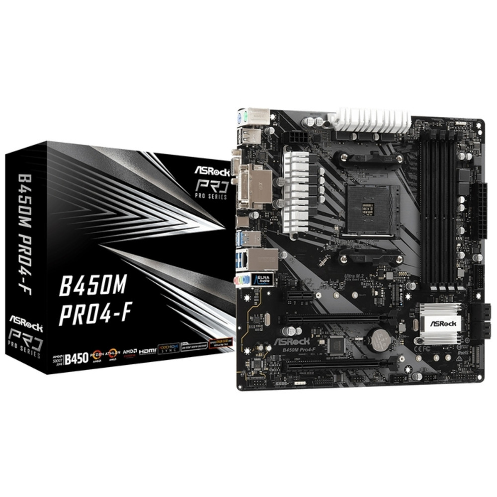 Материнская плата ASRock B450M PRO4-F Micro-ATX, AMD AM4 - миниатюра 8