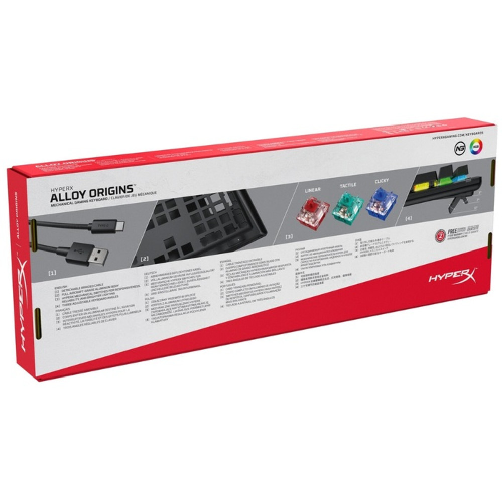 Клавиатура HyperX Alloy Origins USB HX-KB6RDX-RU Проводная, USB - миниатюра 14