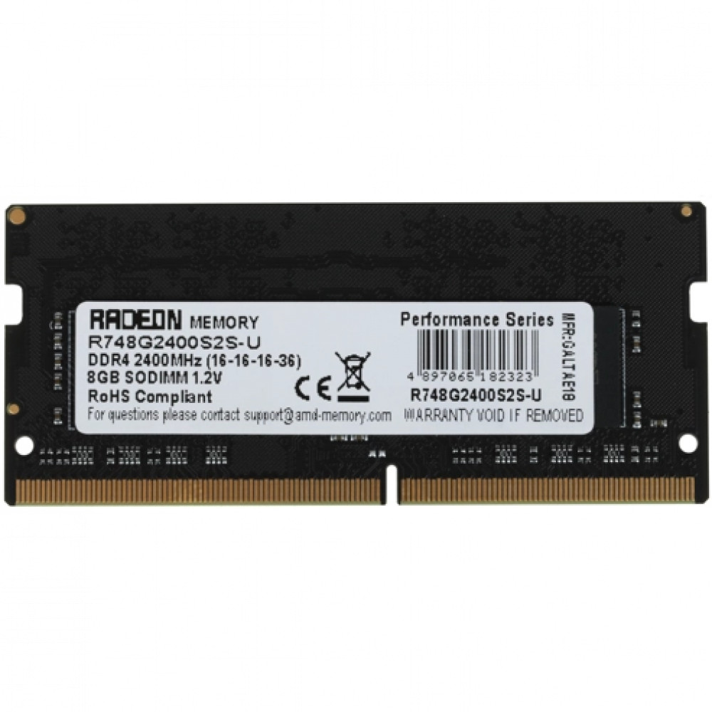 ОЗУ AMD Radeon R7 R748G2400S2S-U SO-DIMM, DDR4, 8 Гб, 2400 МГц - миниатюра 6