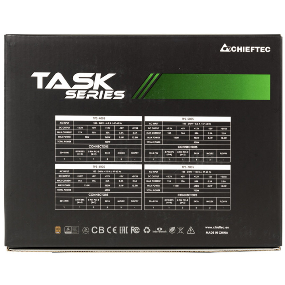 Блок питания Chieftec TPS-600S 600 Вт - миниатюра 10