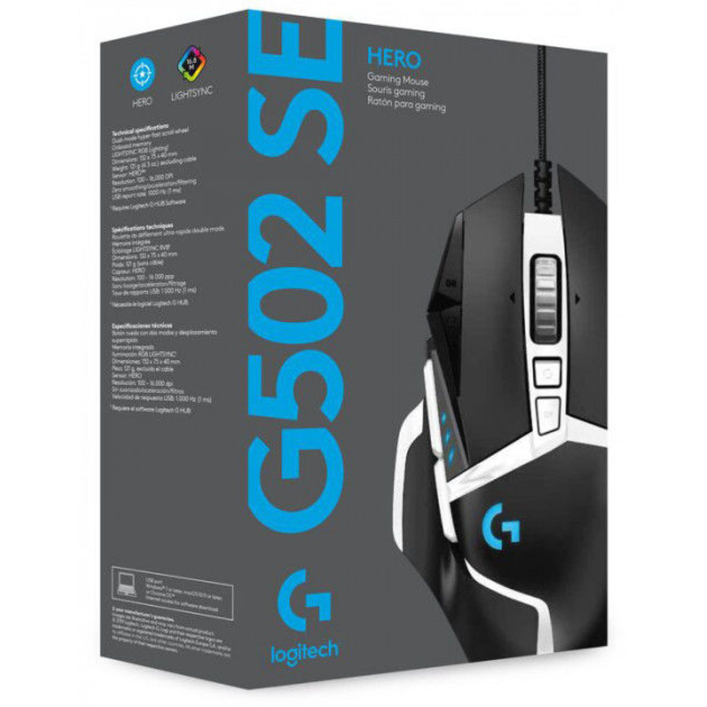 Мышь Logitech G502 SE HERO 910-005729 Игровые, Проводная - миниатюра 5