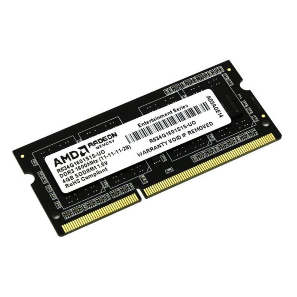 ОЗУ AMD R744G2400S1S R744G2400S1S-U SO-DIMM, DDR4, 4 Гб, 2400 МГц - миниатюра 2