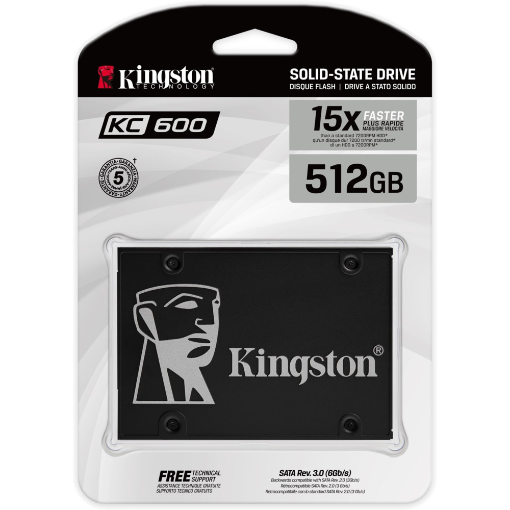 Жесткий диск Kingston KC600 Series SKC600/512G SSD (твердотельные), 512 ГБ, 2.5 дюйма, SATA - миниатюра 8
