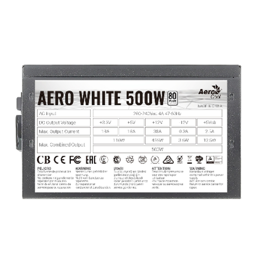 Блок питания Aerocool AERO WHITE 550W 550 Вт - миниатюра 10