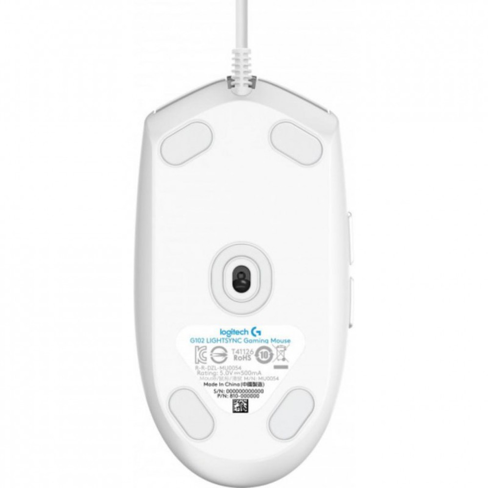 Мышь Logitech G102 LIGHTSYNC, White 910-005824 Игровые, Проводная - миниатюра 10