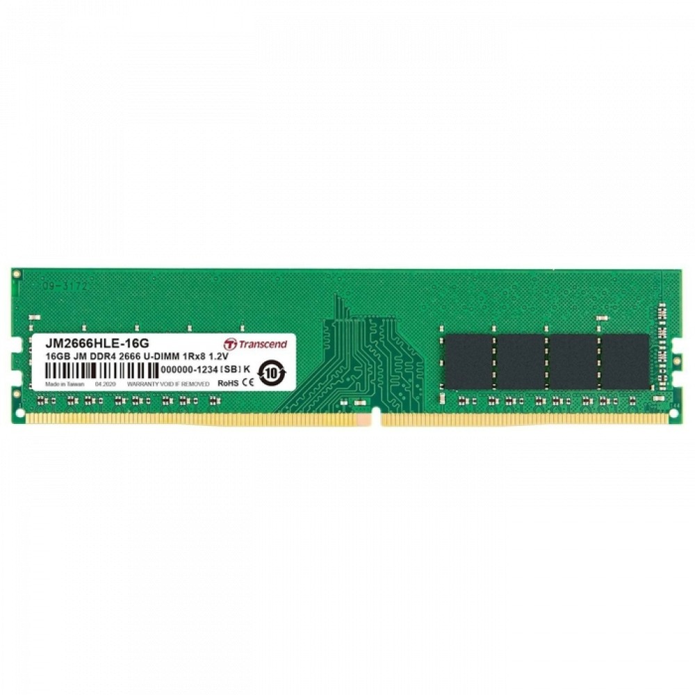 ОЗУ Transcend JM2666HLE-16G DIMM, DDR4, 16 Гб, 2666 МГц - миниатюра 2
