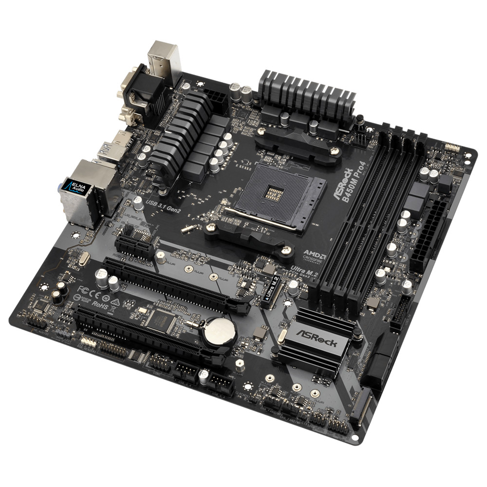 Материнская плата ASRock B450M PRO4 Micro-ATX, AMD AM4 - миниатюра 11