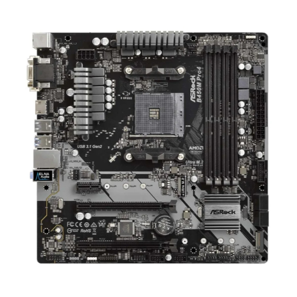 Материнская плата ASRock B450M PRO4 Micro-ATX, AMD AM4 - миниатюра 15