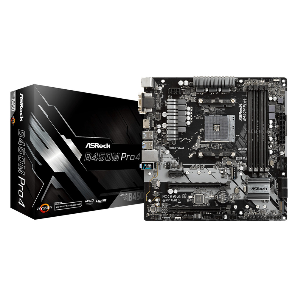 Материнская плата ASRock B450M PRO4 Micro-ATX, AMD AM4 - миниатюра 13