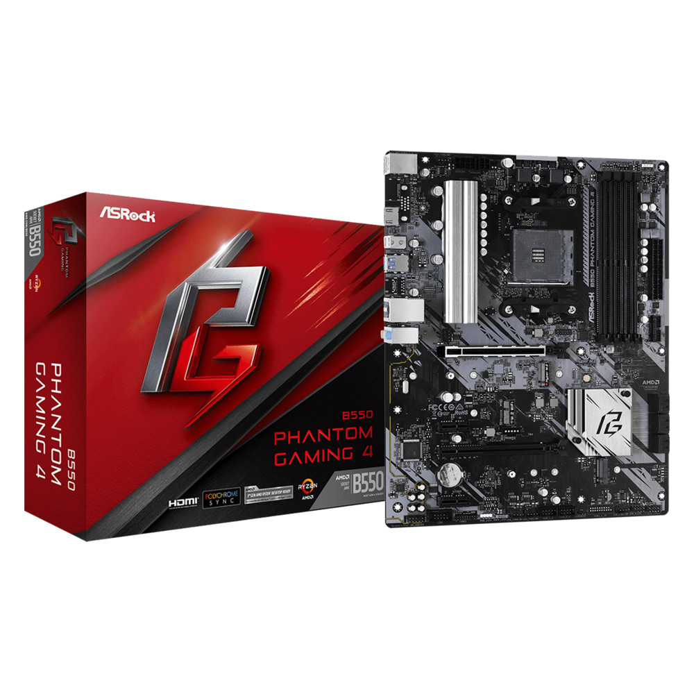 Материнская плата ASRock B550 Phantom Gaming 4 B550 PHANTOM GAMING 4 ATX, AMD AM4 - миниатюра 6