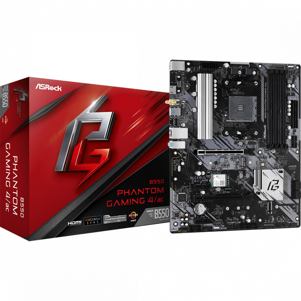 Материнская плата ASRock B550 PHANTOM GAMING 4/AC ATX, AMD AM4 - миниатюра 10