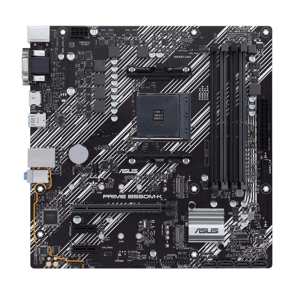 Материнская плата Asus PRIME B550M-K Micro-ATX, AMD AM4 - миниатюра 6