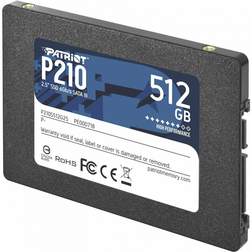 Жесткий диск Patriot P210 P210S512G25 SSD (твердотельные), 512 ГБ, 2.5 дюйма, SATA - миниатюра 7