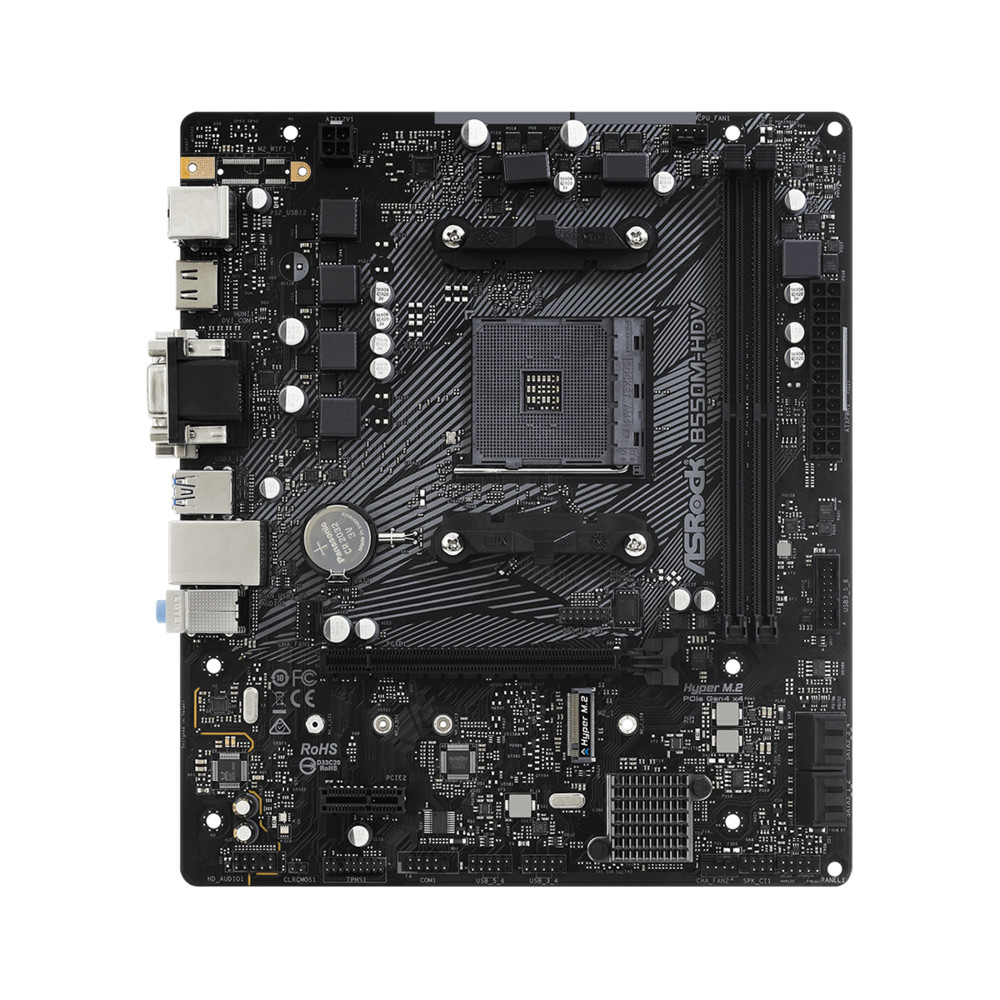 Материнская плата ASRock B550M-HDV Micro-ATX, AMD AM4 - миниатюра 7