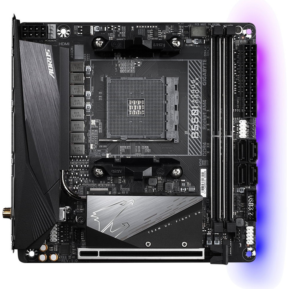 Материнская плата Gigabyte B550I AORUS PRO AX Mini-ITX, AMD AM4 - миниатюра 7